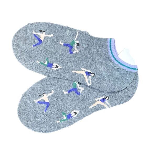 Women’s Two-Pack No-Show Socks - Namaste/Yoga Pose - Picture 4 of 7